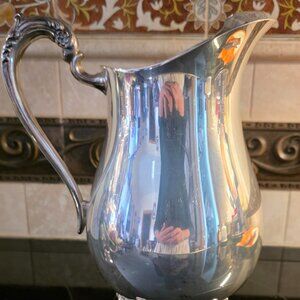 Vintage F.B. Rogers Silver Plate Footed Water Pitcher